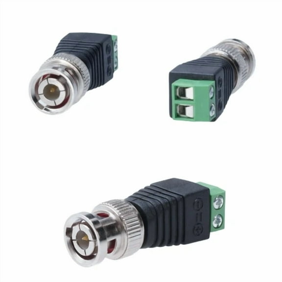 20 X Bnc Male Balun Connector Cat5 Cable Screw Terminal Cctv Video Camera Lot