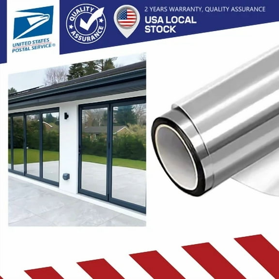 20 X13Ft Uncut Roll Window Mirror Silver Chrome Tint Film New Home Office Glass