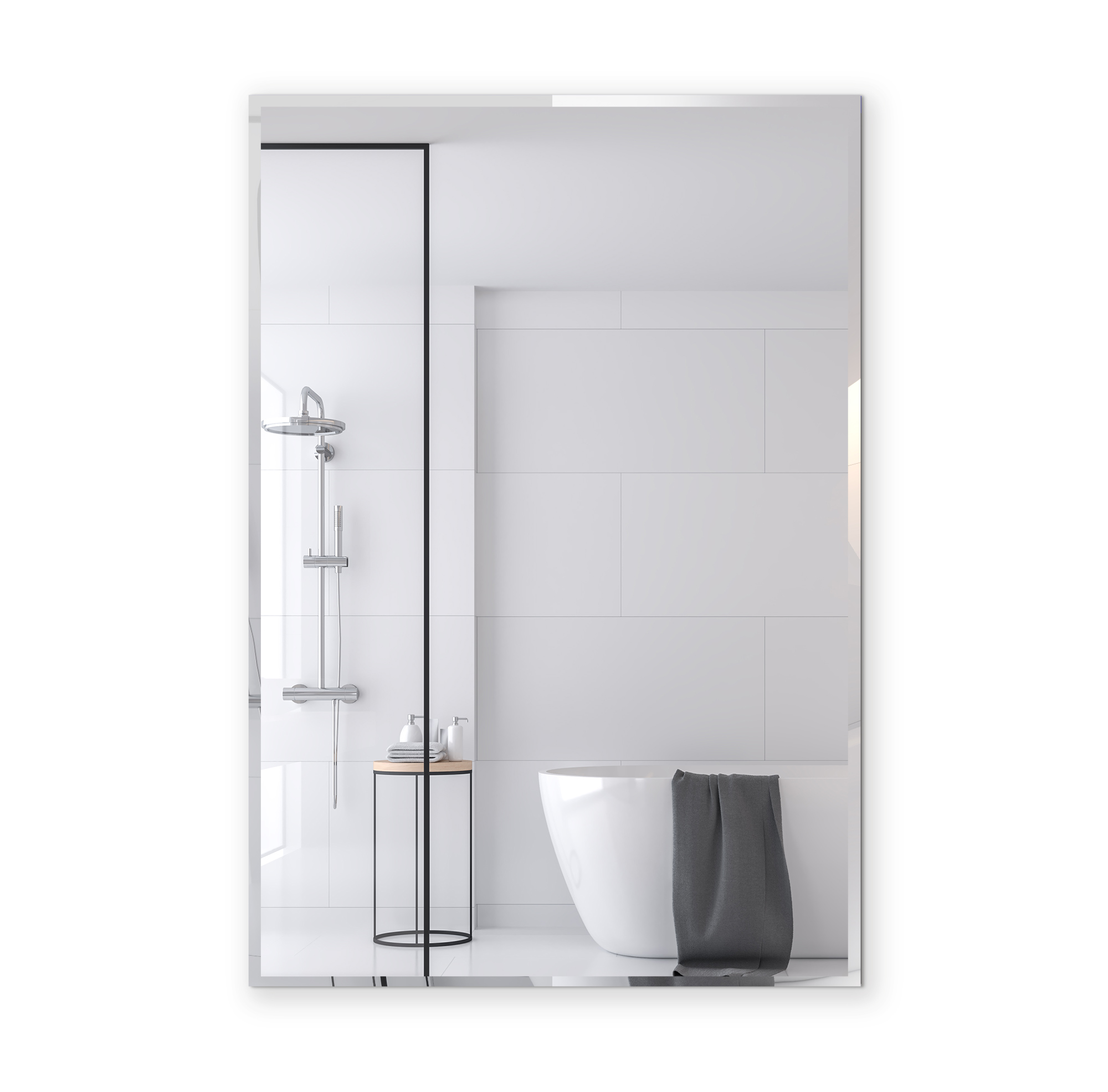 Frameless Oval Tilt Mirror with Beveled Edge (Build to Order)