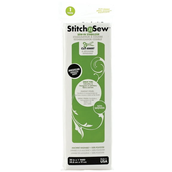 Stitchn Sew Cut-Away Stabilizer -Medium Weight Soft 20 Inch X 36 I