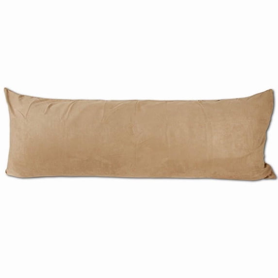 20"X48"Double Side Zipper Microsuede Body Cover Pillowcase Camel Vivid Colors (4 Feet Long)