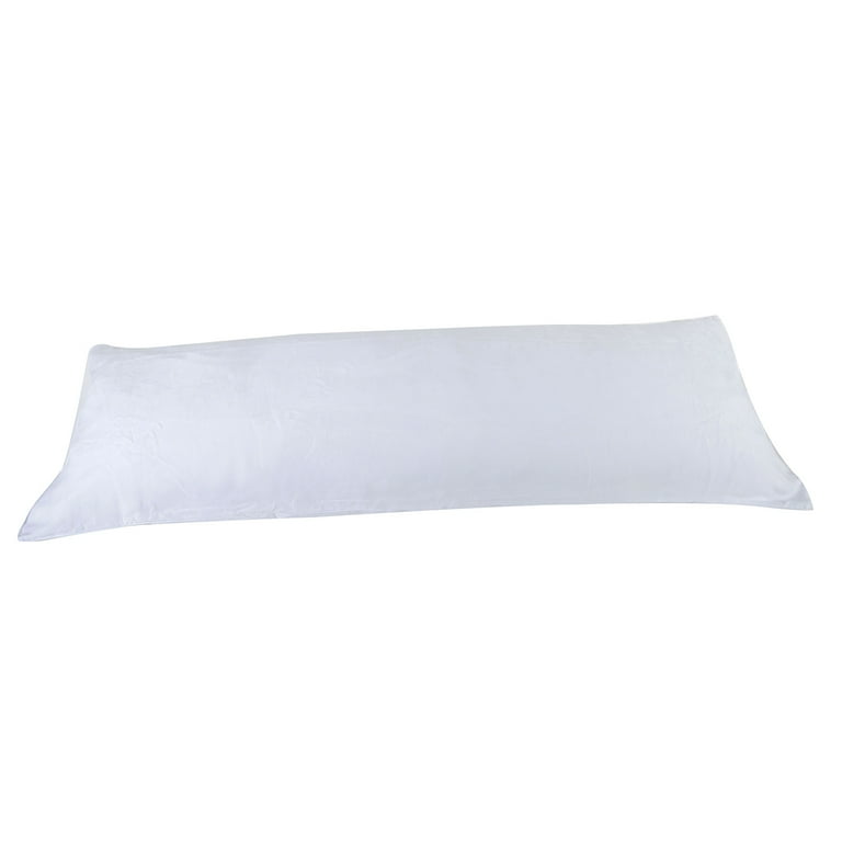 20 X72 DOUBLE SIDE ZIPPER Microsuede Body Pillow Cover Pillowcase Pure White Colors 6 Feet Long