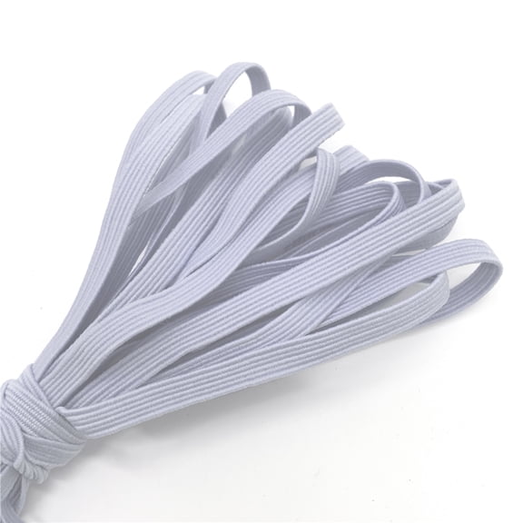 20 YARDS Braided Flat Elastic Stretch Band for Sewing, Crafts, DIY Mask - 1/4" (6mm): US Stock Ready to Ship from Chicago (Pastel Lavender)