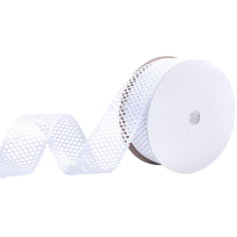 20 Yards 1.41 Inch White Mesh Ribbon Netting Braid Trim Netted with ...