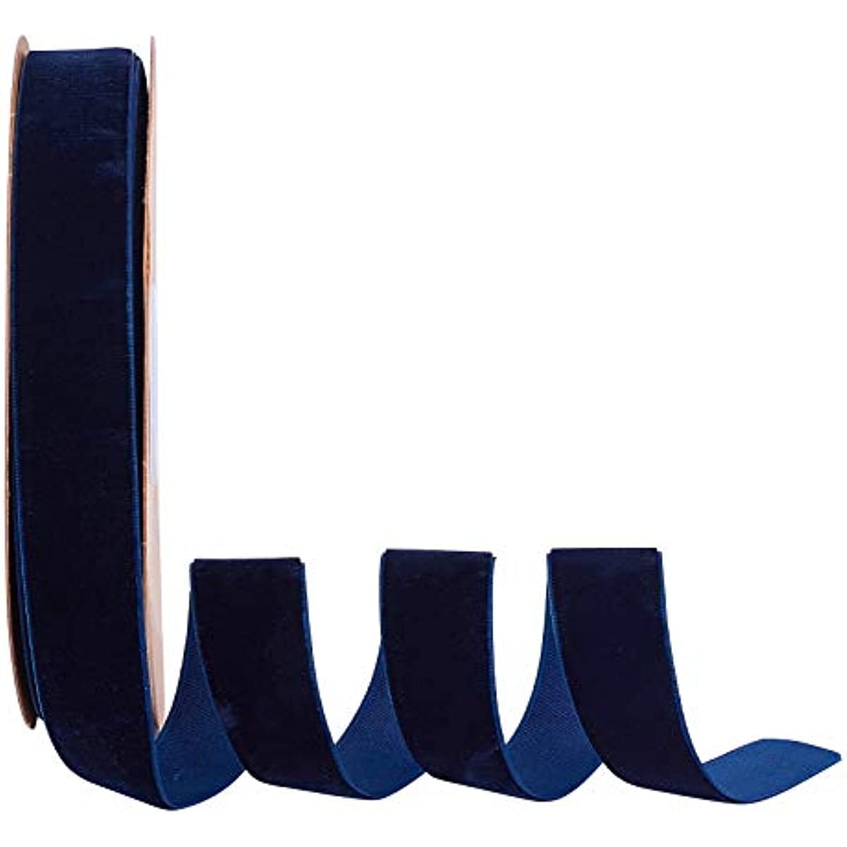 20 Yards 1 Inch Single Side Velvet Ribbon Satin Ribbon Roll for Wedding ...