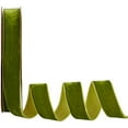 thumbnail image 1 of 20 Yards 1 Inch Single Side Velvet Ribbon Satin Ribbon Roll for Wedding Gift Wrapping Hair Bows Flower Arranging Home Decorating Olive, 1 of 9