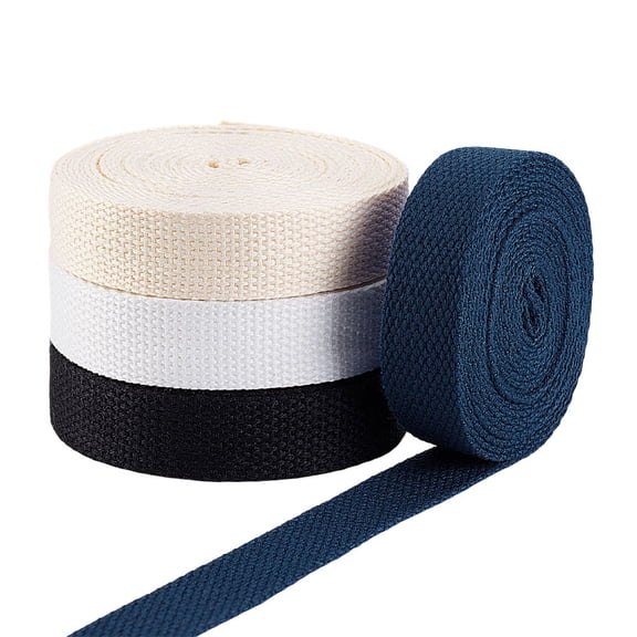 20 Yards/ 18.3m Cotton Webbing Sewing Twill Ribbon 3/4 inch Heavy Sewing Webbing Fabric Ribbon Cotton Straps Flat Polycotton RibbonDIY