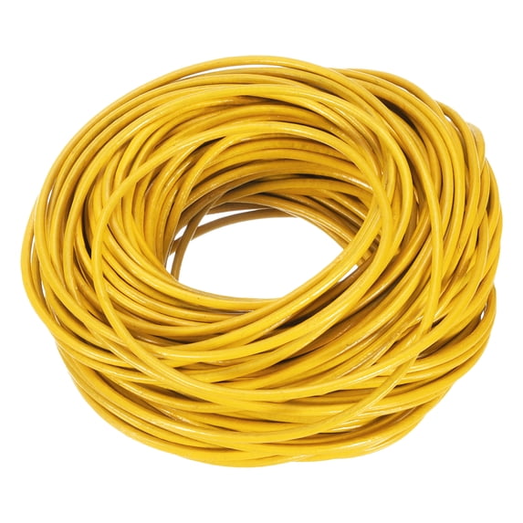 20 Yards 2mm Round Leather Cord Lacing String for DIY Crafts, Yellow