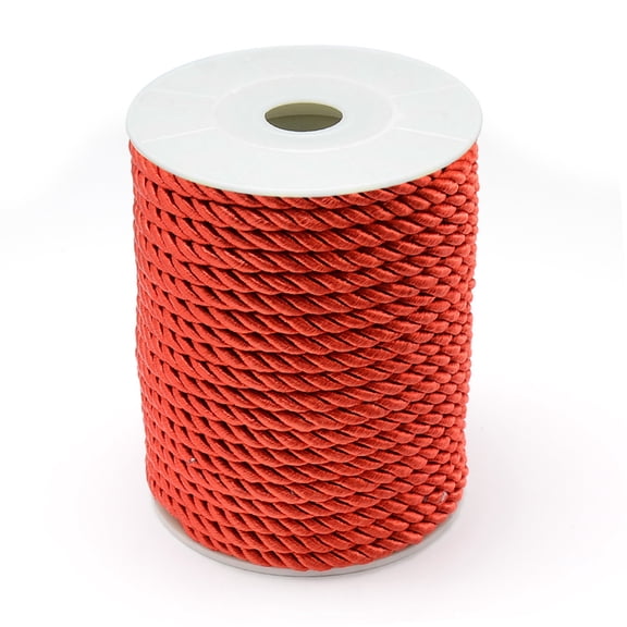 20 Yards 5mm Twisted Craft Nylon Rope 3 Ply Decor Trim Cord Multipurpose Utility Nylon Thread Cord for Jewelry Making Knot Rosaries Upholstery Curtain