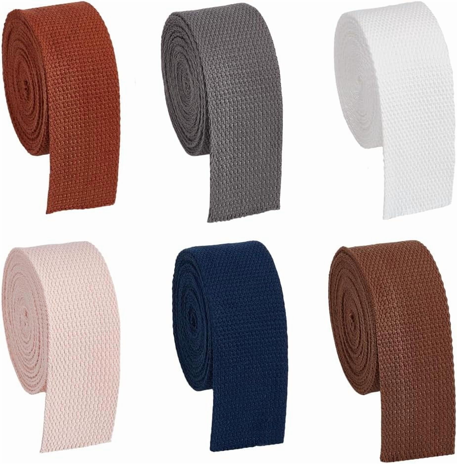 20 Yards 6 Colors Cotton Webbing Straps 1.5 Inch Wide Woven Straps Cotton Ribbon Bag Strap Webbing Tote Bags Leash Straps For Bags Making Sewing Outdoor Supplies DIY Crafts - View #3