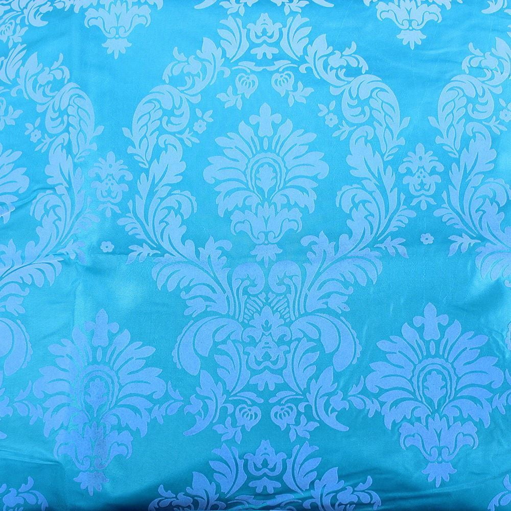 20 Yards Aqua Blue Grey Flocking Damask Taffeta Velvet Fabric 58 ...
