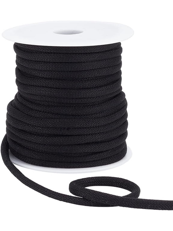20 Yards Black Hoodie String Replacement 6mm Round Soft Drawstring Replacement Rope with Plastic Spool for Sweat Pants String Shoelaces Bag Jacket and Tie Hoodie Silver