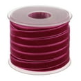 thumbnail image 1 of 20 Yards Boots Shoes Embellishments Solid Color Ribbon Wedding Party Gifts Wrapping Ribbon Leopard Velvet Ribbon 1cm - fuchsia, 1 of 6