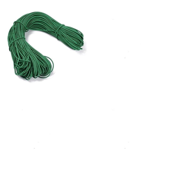 20 Yards Green Round Elastic Cord Beading Stretchy Thread 3mm Diameter Stretch String Rope with Fibre Outside