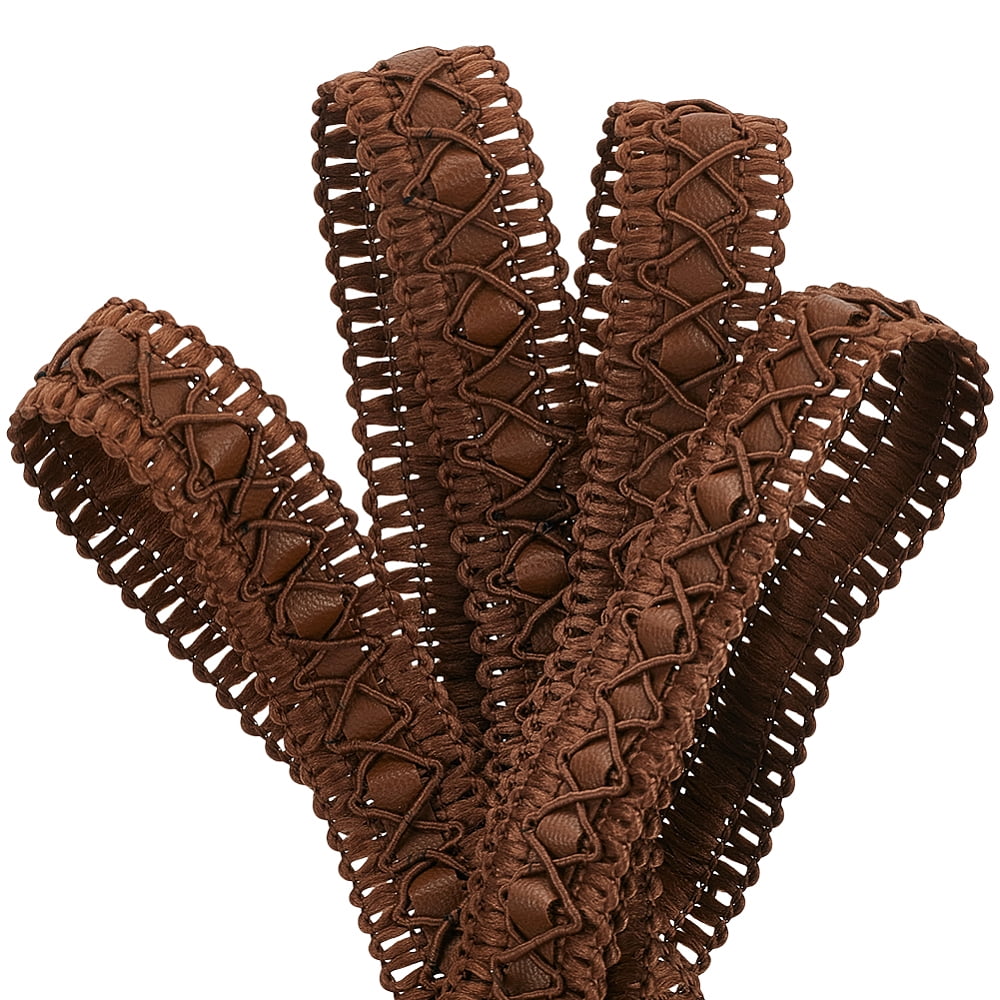 20 Yards Leather Braid Trims 3/4 inch Wide Flat Upholstery Strap Trim ...