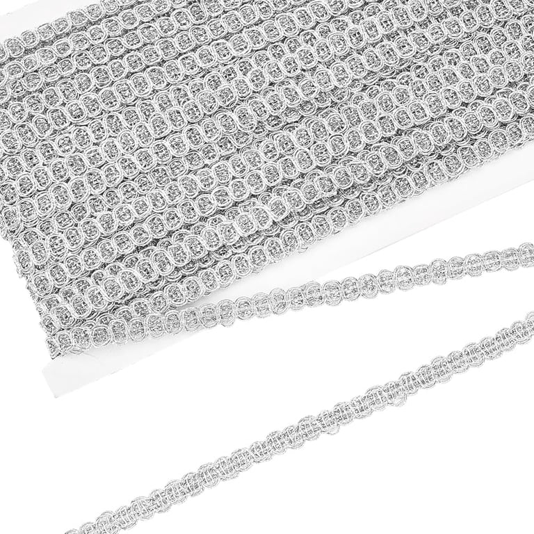 DÉCOPRO 1cm (1/2) Basic Collection French Gimp Braid Trim FGS, Silver