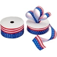 thumbnail image 1 of 20 Yards Patriotic Stars and Stripes Wired Ribbon American Flag Theme Ribbon Ribbon for 4th of July Farmhouse Decor Gift Wrapping DIY Crafts Royal Blue DIY, 1 of 5