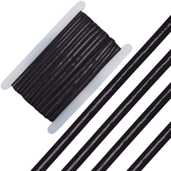 20 Yards Silicone Gripper Tape 2/5" Wide Non-Slip Flat Elastic Band Ribbon Stretch Webbing Roll Spool with 3.5mm Rubber Sewing Strap Belt DIY