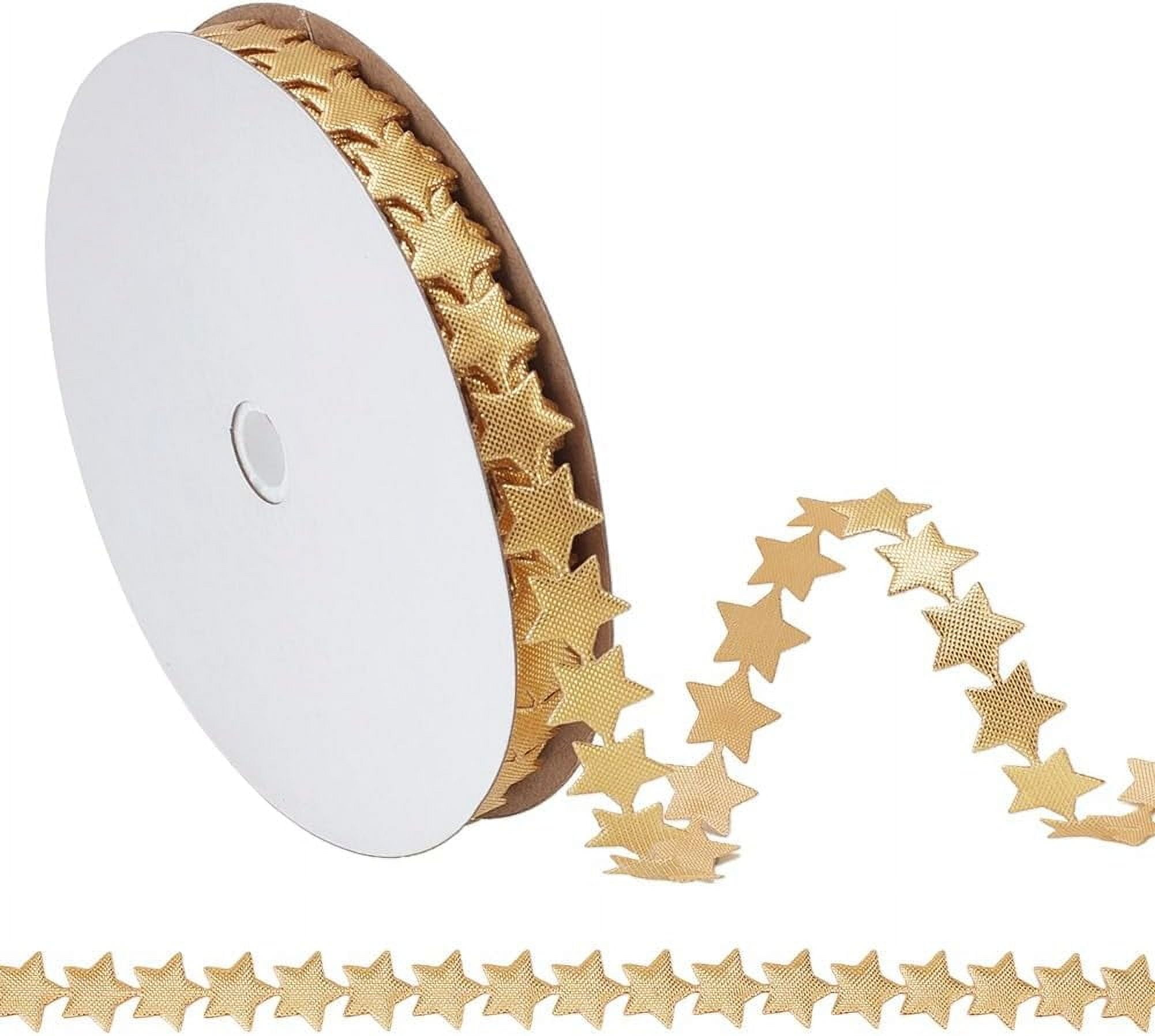 20 Yards Star Ribbon 1/2 Inch Golden Star Ribbon Trim Star Ribbons Trim ...