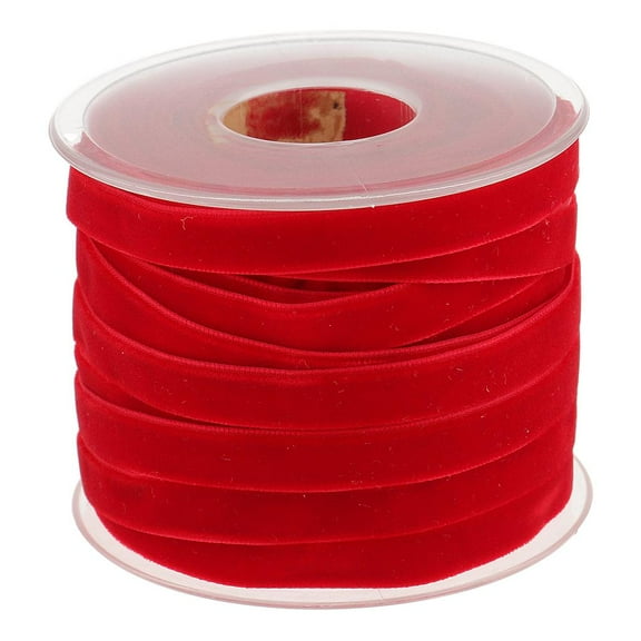 20 Yards Velvet Ribbon Spool Available in Many Colors 10mm/0.4inch Wide - Red