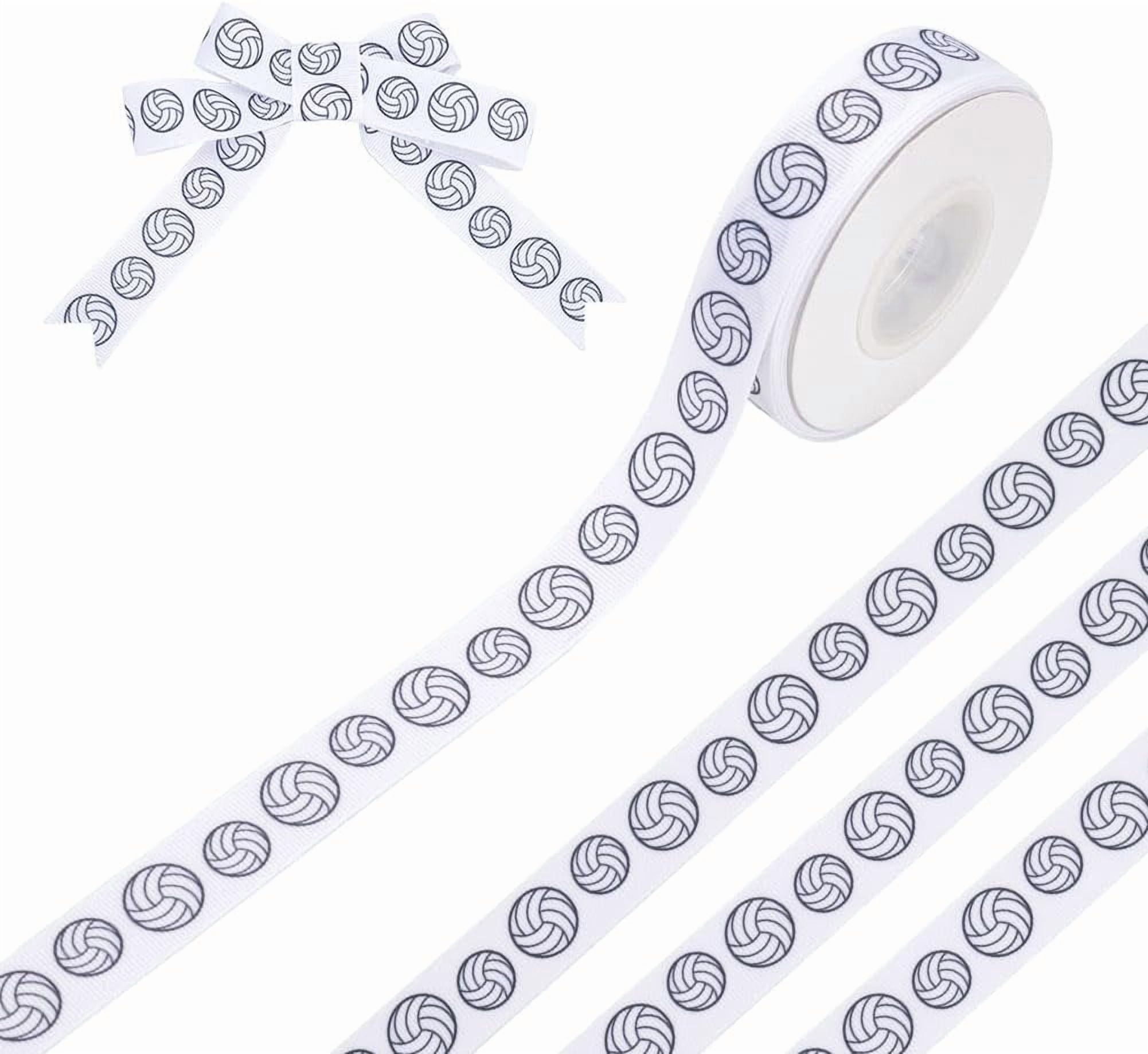 20 Yards Volleyball Ribbon Satin Printed Sport Ball Ribbons Polyester ...