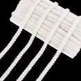 thumbnail image 1 of 20 Yards White Centipede Braid Trim 14mm Shiny Soft Lace Ribbon Polyester Braid Ribbon Plush Braid Trim, 1 of 7