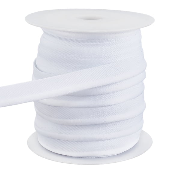 20 Yards White Piping Bias Tape with Welting Cord Lip Cord Trim Binding Tape for Sewing Quilting Binding Hemming Apparel Craft Polyester 0.4 Inch diy