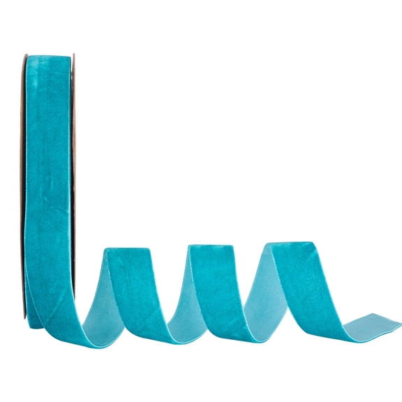 20 Yards x 1 Inch Velvet Ribbon Dark Turquoise Single Faced Satin Wedding Gift Wrapping Home DecoratingDIY