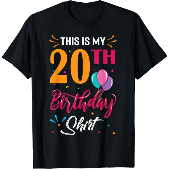 20 Year Old 20th Birthday Shirt Gift For Girls And Boys T-Shirt