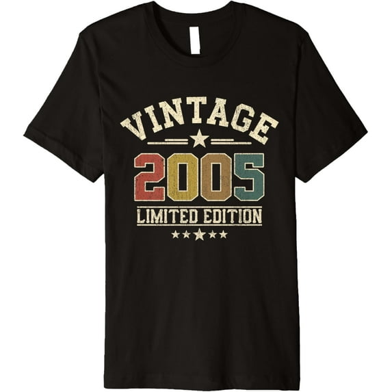 20 Year Old Gifts Vintage 2005 Limited Edition 20th Birthday Premium T-Shirt