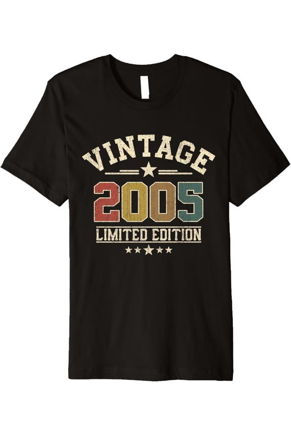20 Year Old Gifts Vintage 2005 Limited Edition 20th Birthday Premium T-Shirt