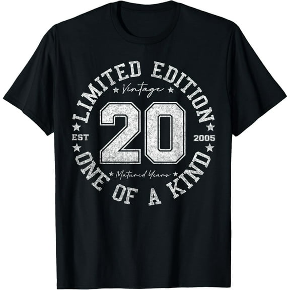 20 Year Old Gifts Vintage 2005 Limited Edition 20th Birthday T-Shirt