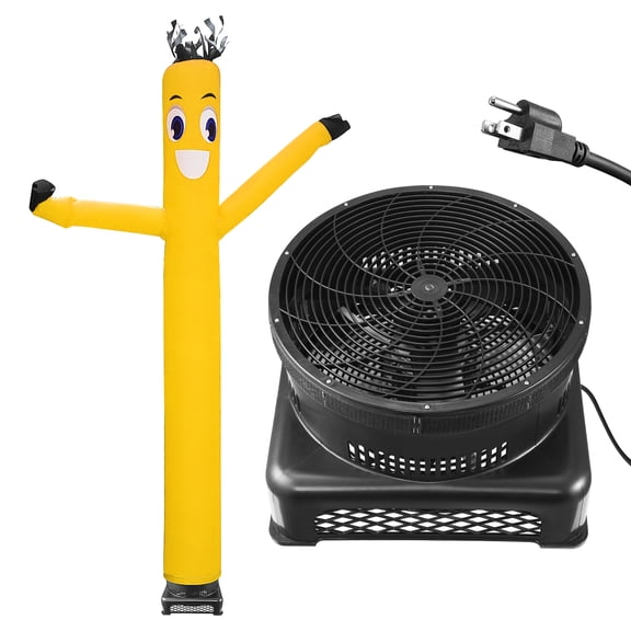 20' Yellow Wind Dancer Air Puppet Sky Wavy Man Dancing Inflatable Tube + Blower