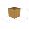 thumbnail image 1 of 4x4x4 Kraft Brown Corrugated Shipping Boxes Multi-Depth, 32 ECT Single-Wall, Qty 20, 1 of 3