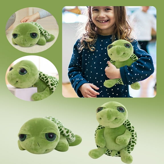 20 cm Soft Green Turtle Plush Toy, Realistic Tortoise Stuffed Animal Doll, Cute Cartoon Cushion for Home Decor, Birthday Gift, Easter Present for All Ages Easter Gift, Graduation Gift