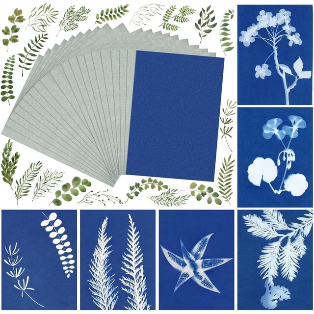 20 count Cyanotype Sun Print Kit, A5 Solar Art Paper Kit with 20 count ...