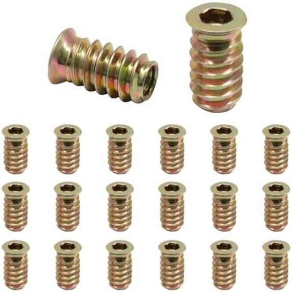 Threaded Insert Si 20 count M6x20mm Threaded Inserts Nuts for - Walmart.com