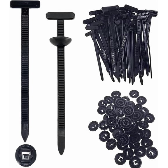 20 count Nylon Tie Buckle, Heavy Duty Self Locking Nylon Zip Ties, Plastic Ties Tool Fasteners , Black Zipties for Daily Repair
