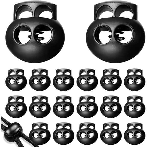 20 count Plastic Spring Cord Locks for Drawstring, Cord Stopper Fastener
