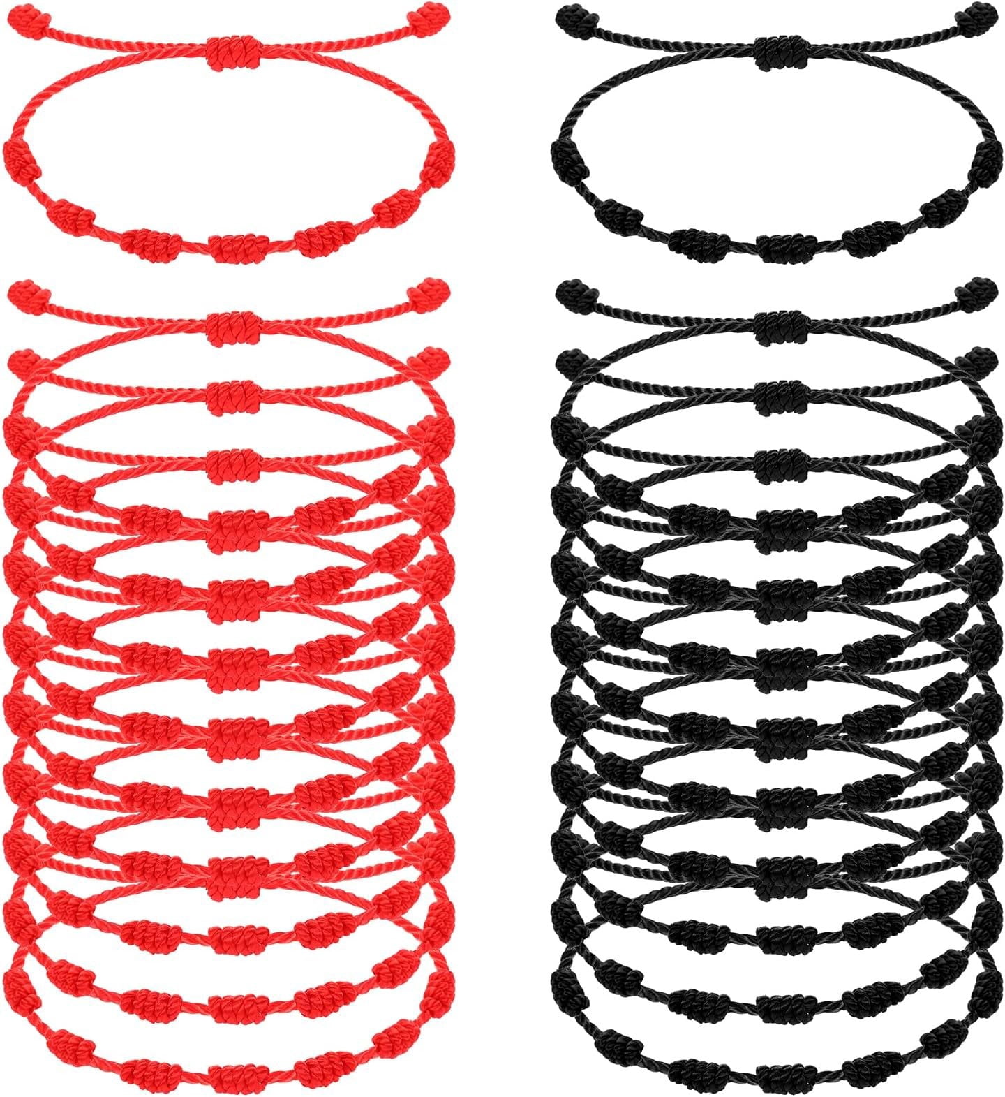 20 count Red Protection Good Luck Bracelet Red String of Fate ...