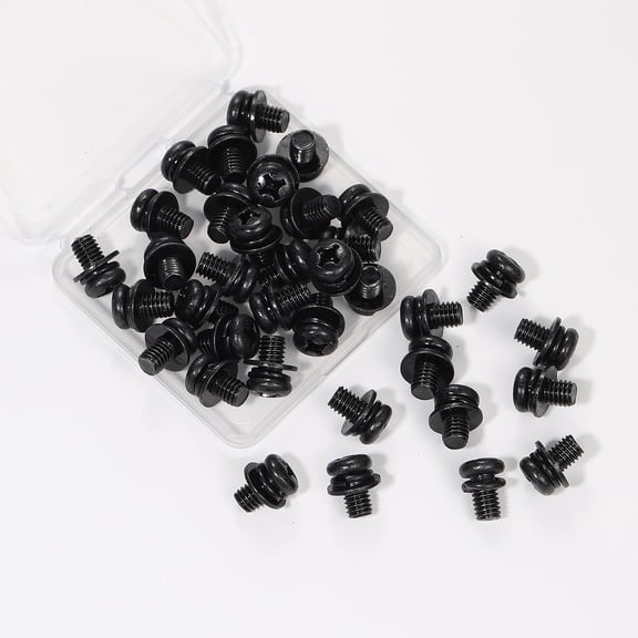 20 count Vesa Screws, VESA Compatible M5x10mm TV/ Wall Mount Screws for 75x75mm and 100x100mm Brackets. Phillips M5 x 10mm Black with Washers (20, M5 x 10mm)
