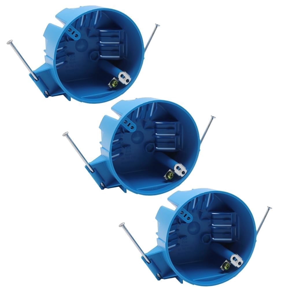 20 cu. in. 1-Gang New Work Round Ceiling Electrical Box,Nail-On, Non ...