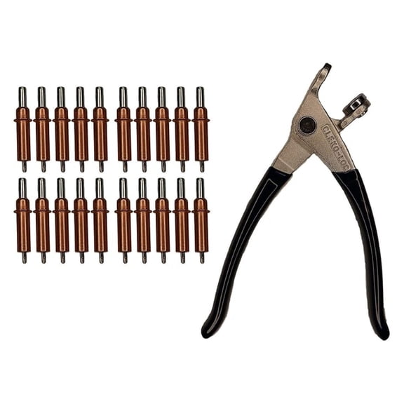 20 each C1/8 Cleco Fasteners (Made in USA) W/Cleco Pliers