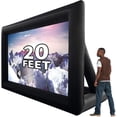 thumbnail image 1 of XHYHWYD 20FT Inflatable Portable Projector Movie Screen - Outdoor Front & Rear Projection with Blower, Tent Stakes, Storage Bag, White, 1 Count, 1 Pack, 1 of 8