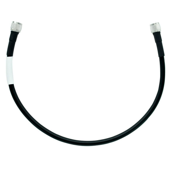 20 ft Bolton 400 Low Loss Cable | N-Male to N-Male PE Black Jacket (Equivalent to LMR400)
