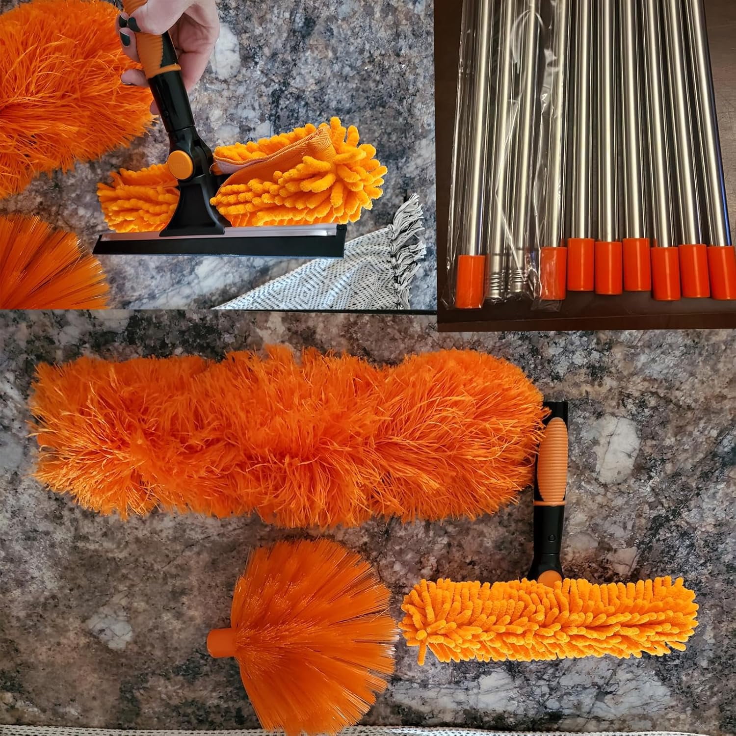 20+ ft High-Reach Duster Kit with 3–14 ft Extension Pole, Spliceable ...