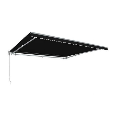 20 ft. Maui Manual Retractable Awning, Black - 120 in.