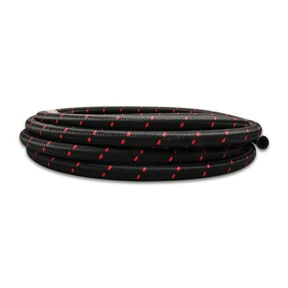 20 ft. Roll 6 Black & Red Nylon Braided Flex Hose
