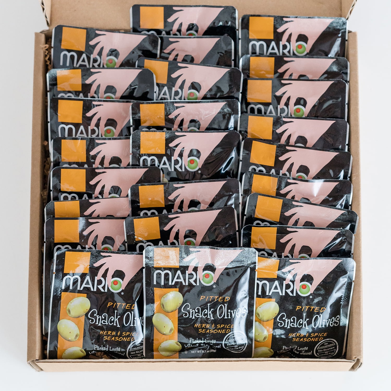 20 g Green Pitted Snack Olive Herb And Spice Seasoned 25 Pack