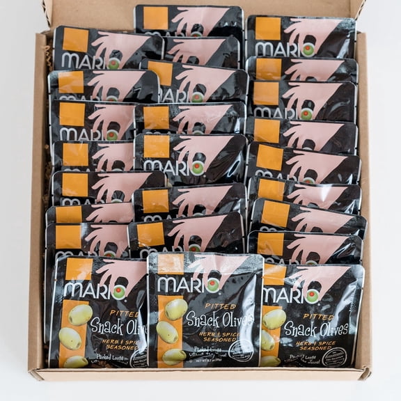 20 g Green Pitted Snack Olive Herb And Spice Seasoned 25 Pack